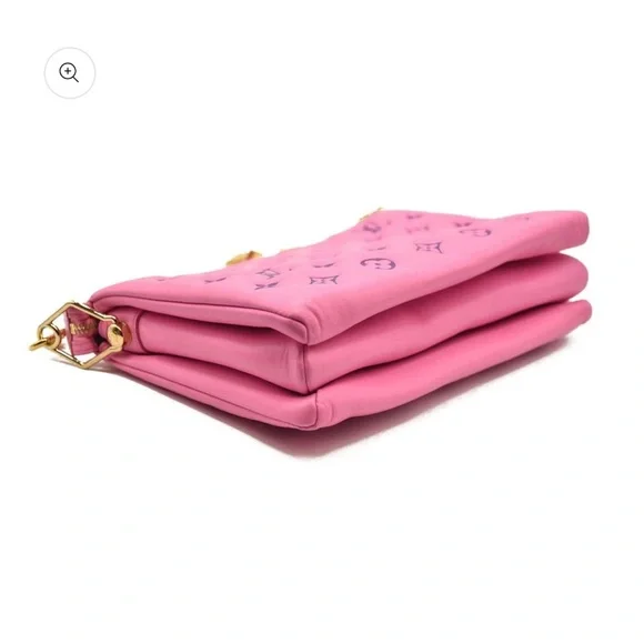 LOUIS VUITTON Lambskin Embossed Monogram Vuittamins Coussin PM Rose Violet - Picture 2 of 13